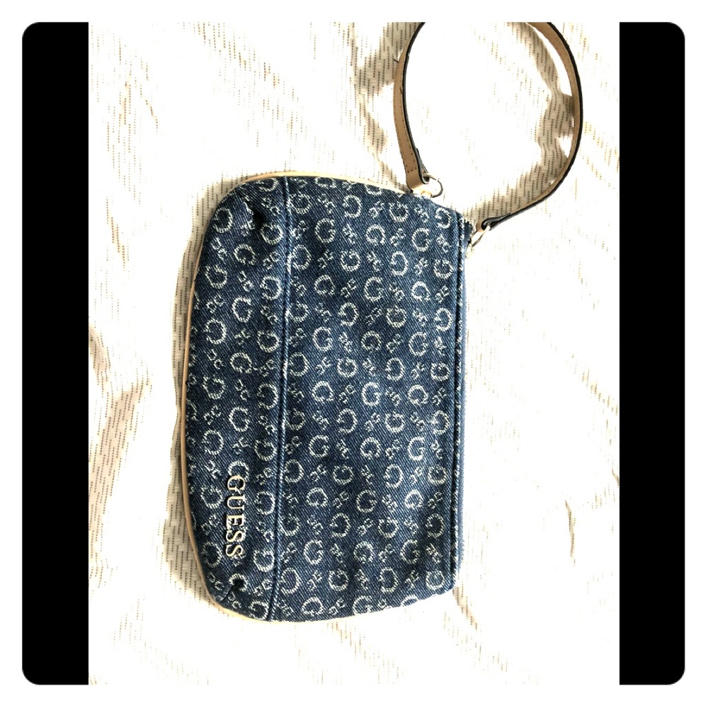 Guess denim clutch